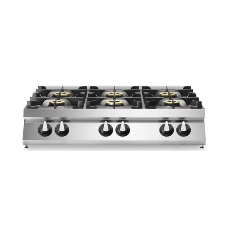 Modular سطح عمل مضغوط بنطاق غاز – 6 شعلات – علوي – R70/120PCG/T