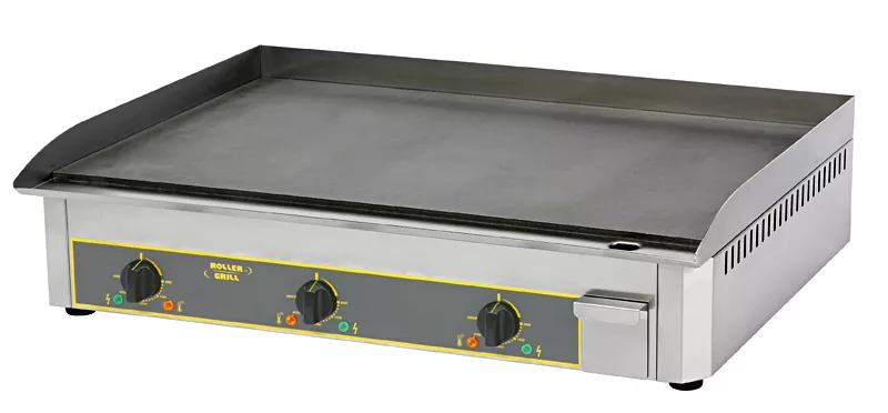 شواية كهربائية مع لوح فولاذي أملس - 3 مناطق للطهي